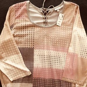 Multi block color blouse, never used  with tags